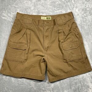 Cabela's 7-Pocket Hiker Shorts Mens 38 Brown Cotton Canvas Cargo Utility